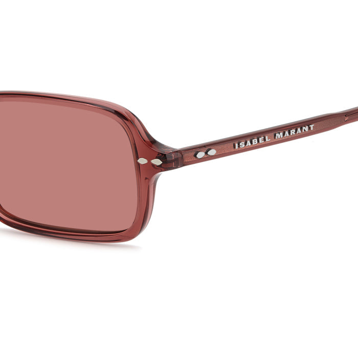 Isabel Marant IM 0258/S Rose Translucide C9A en détail des branches - Les Lunettes de Pauline