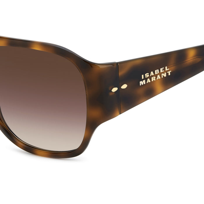 Isabel Marant IM 0239/S Écaille Havane 086 en détail des branches - Les Lunettes de Pauline