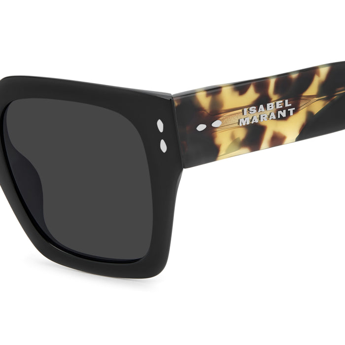 Isabel Marant IM 0287/G/S Noir et Écaille WR7 en détail des branches - Les Lunettes de Pauline