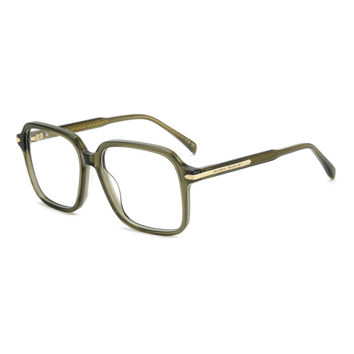 Isabel Marant IM 0283 Vert Kaki Translucide 4C3 de trois-quarts - Les Lunettes de Pauline