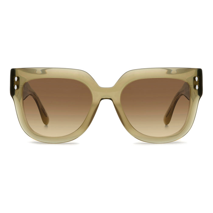 Isabel Marant IM 0225/S Vert Olive Translucide 3Y5 de face - Les Lunettes de Pauline