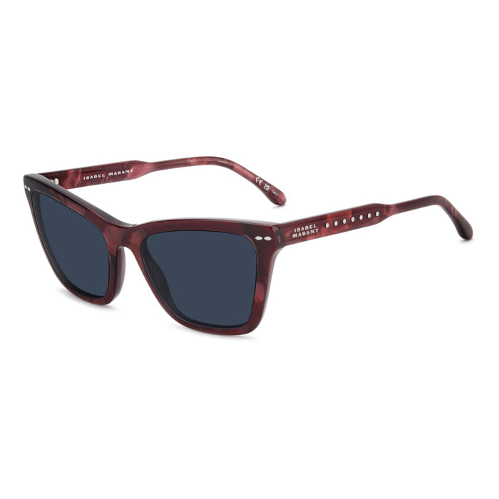 Isabel Marant IM 0255/S Bordeaux Marbré JR9 de trois-quarts - Les Lunettes de Pauline