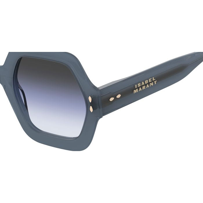 Isabel Marant IM 0004/N/S Bleu Gris PJP en détail des branches - Les Lunettes de Pauline