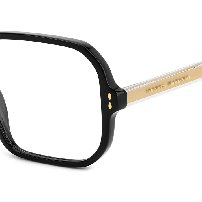 Isabel Marant IM 0168 Noir et Or 2M2 en détail des branches - Les Lunettes de Pauline