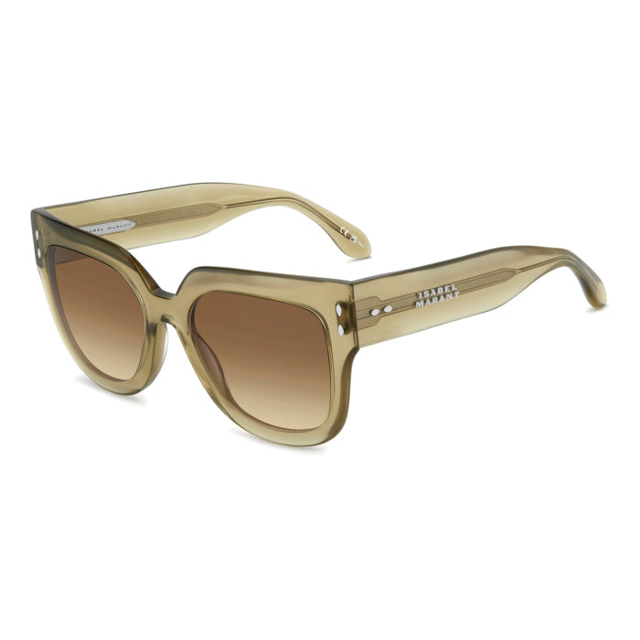 Isabel Marant IM 0225/S Vert Olive Translucide 3Y5 de trois-quarts - Les Lunettes de Pauline