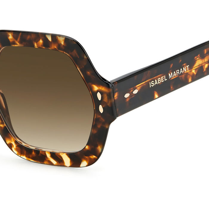 Isabel Marant IM 0004/N/S Écaille Havane 086 en détail des branches - Les Lunettes de Pauline