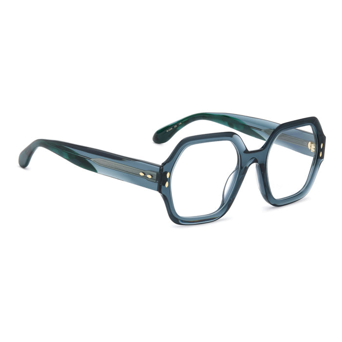 Isabel Marant IM 0269 Bleu Pétrole ZI9 de trois-quarts opposée - Les Lunettes de Pauline