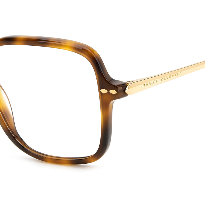 Isabel Marant IM 0203 Havane Or 2IK en détail des branches - Les Lunettes de Pauline