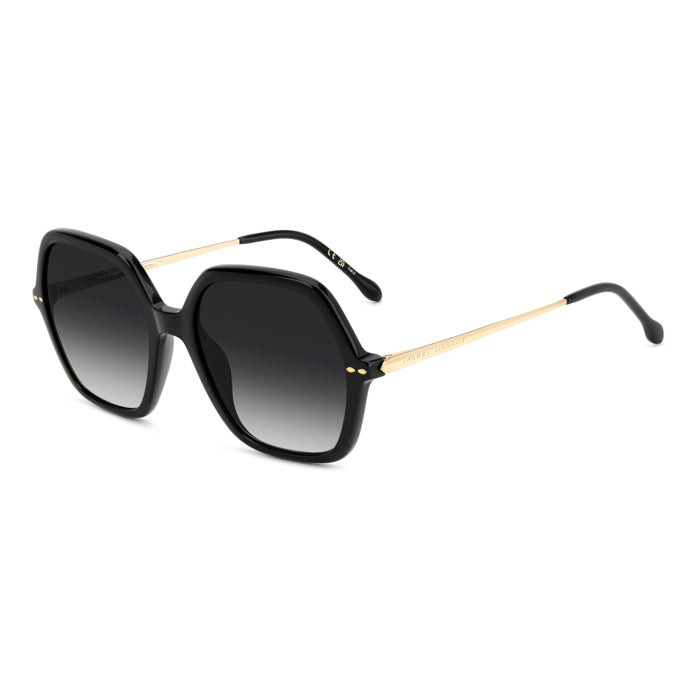 Isabel Marant IM 0206/G/S Noir et Or 2M2 de trois-quarts - Les Lunettes de Pauline