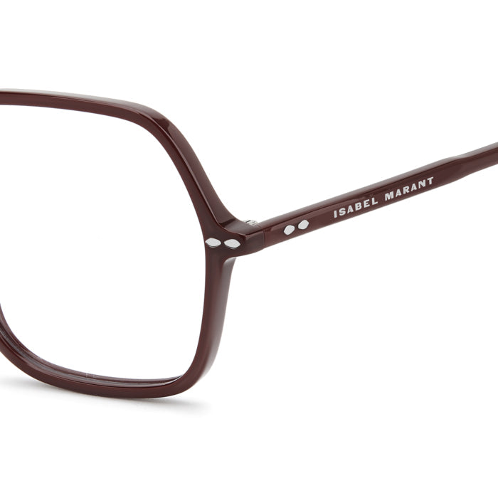 Isabel Marant IM 0150 Bordeaux LHF en détail des branches - Les Lunettes de Pauline