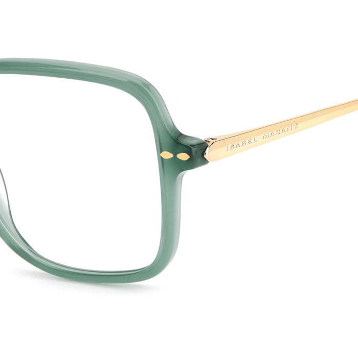Isabel Marant IM 0203 Vert d'Eau Translucide 1ED en détail des branches - Les Lunettes de Pauline