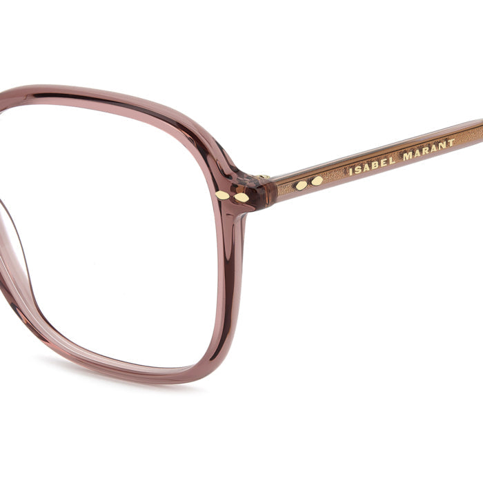 Isabel Marant IM 0234 Rose Translucide 35J en détail des branches - Les Lunettes de Pauline
