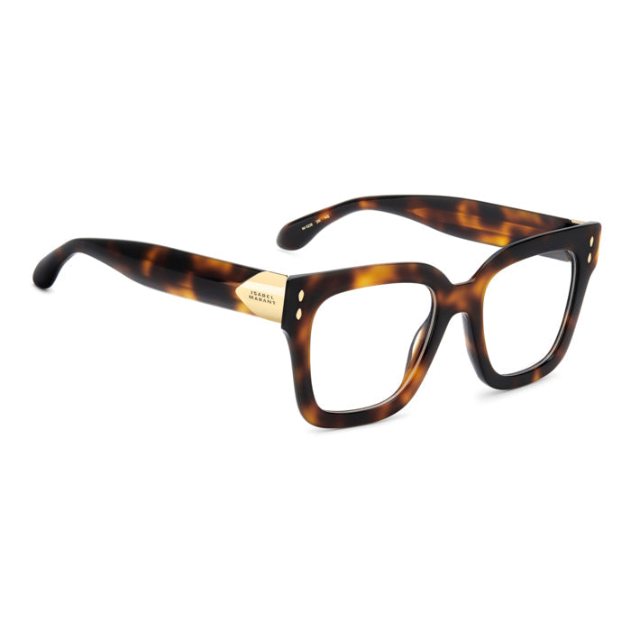 Isabel Marant IM 0228 Havane Or 2IK de trois-quarts opposée - Les Lunettes de Pauline