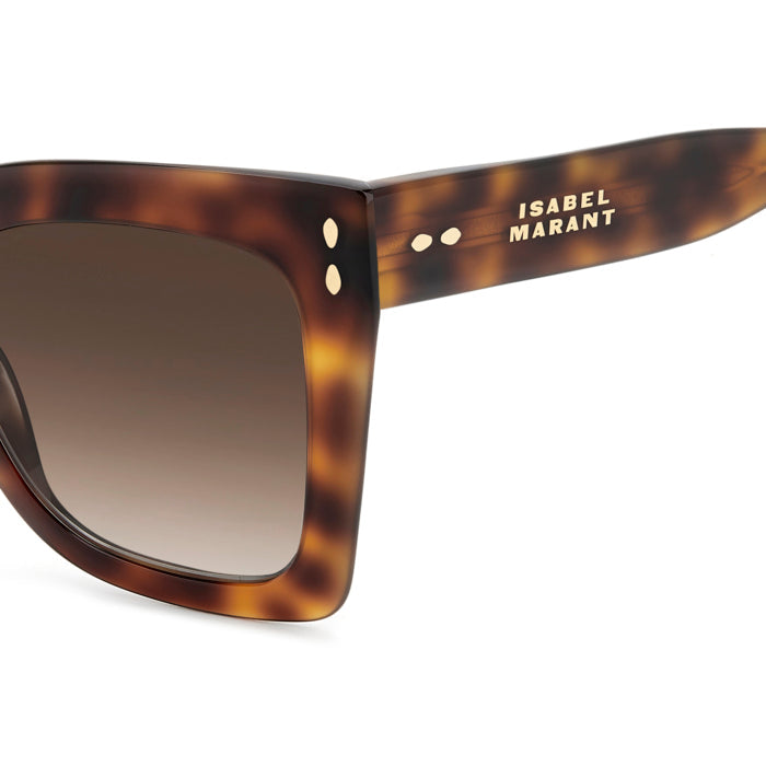 Isabel Marant IM 0188/S Écaille Havane WR9 en détail des branches - Les Lunettes de Pauline