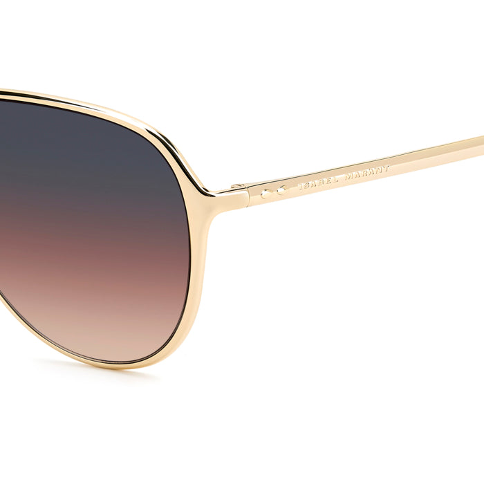 Isabel Marant IM 0219/S Or et Rose Bleuté J5G en détail des branches - Les Lunettes de Pauline
