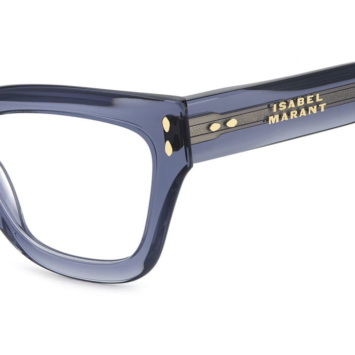 Isabel Marant IM 0254 Bleu Translucide PJP en détail des branches - Les Lunettes de Pauline
