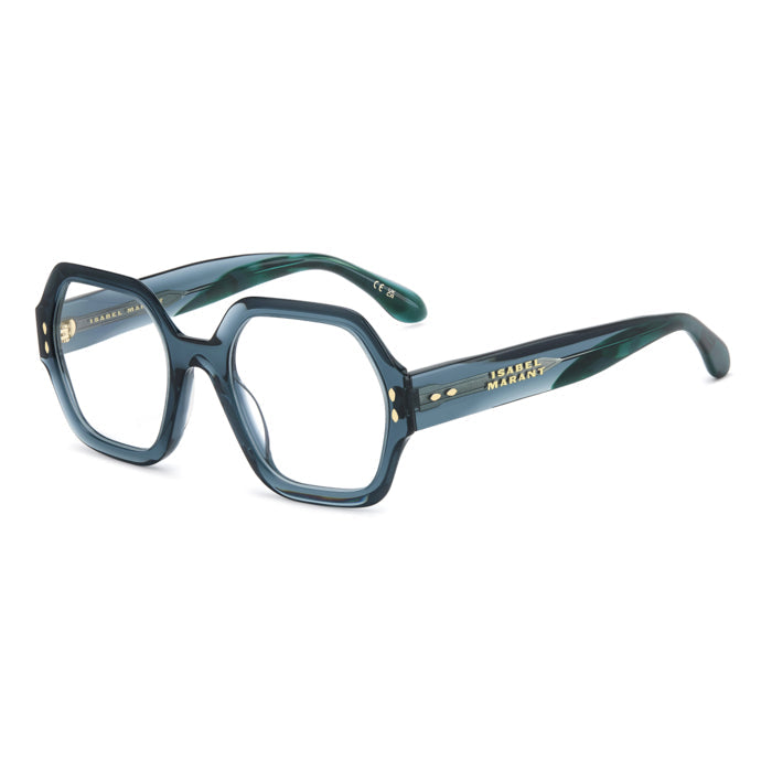 Isabel Marant IM 0269 Bleu Pétrole ZI9 de trois-quarts - Les Lunettes de Pauline