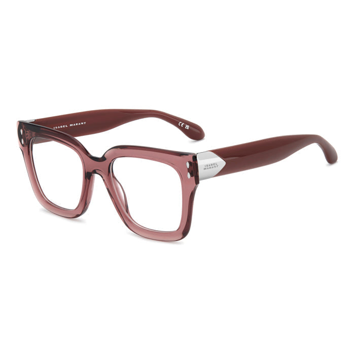 Isabel Marant IM 0228 Vieux Rose Translucide TJV de trois-quarts - Les Lunettes de Pauline