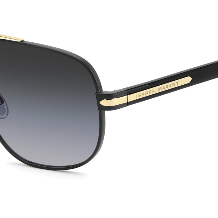 Isabel Marant IM 0281/S Noir et Or I46 en détail des branches - Les Lunettes de Pauline