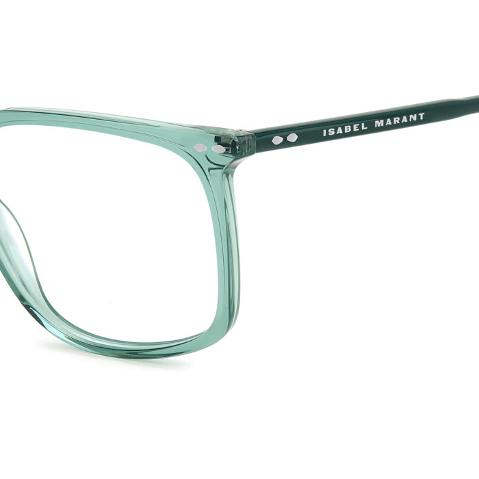 Isabel Marant IM 0202 Vert d'Eau Translucide 1ED en détail des branches - Les Lunettes de Pauline