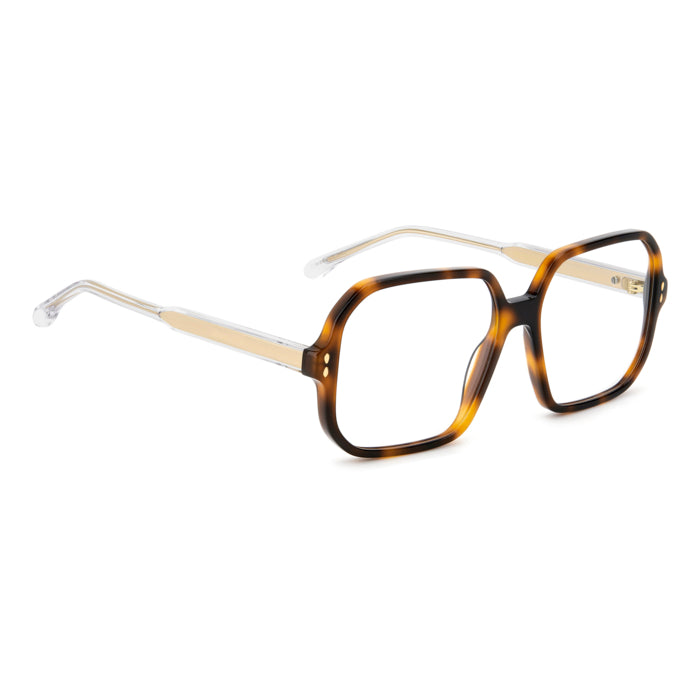 Isabel Marant IM 0168 Havane Or LVL de trois-quarts opposée - Les Lunettes de Pauline