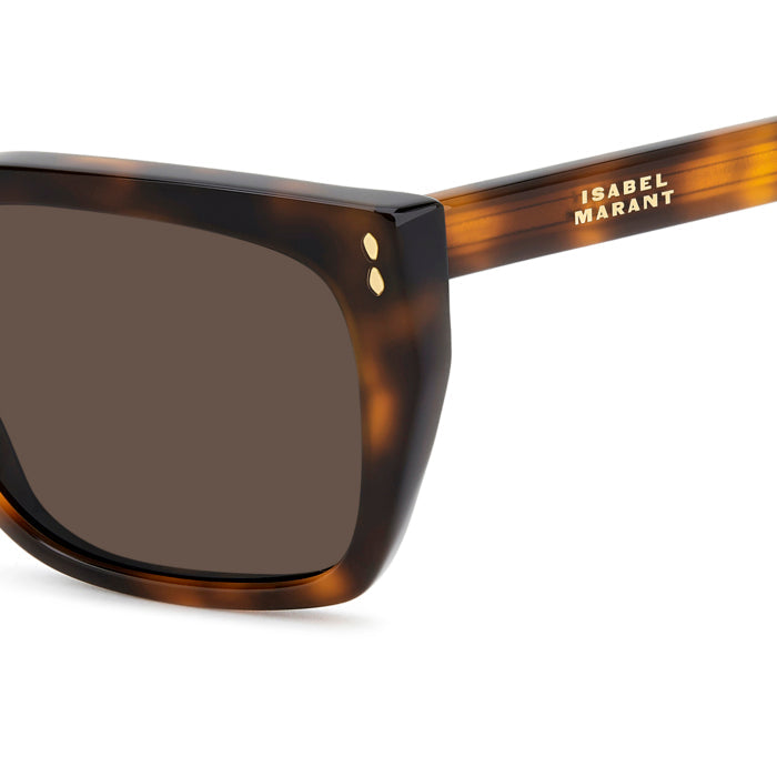 Isabel Marant IM 0218/S Écaille Havane WR9 en détail des branches - Les Lunettes de Pauline