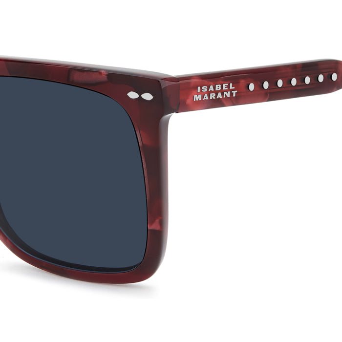 Isabel Marant IM 0256/S Bordeaux Marbré JR9 en détail des branches - Les Lunettes de Pauline