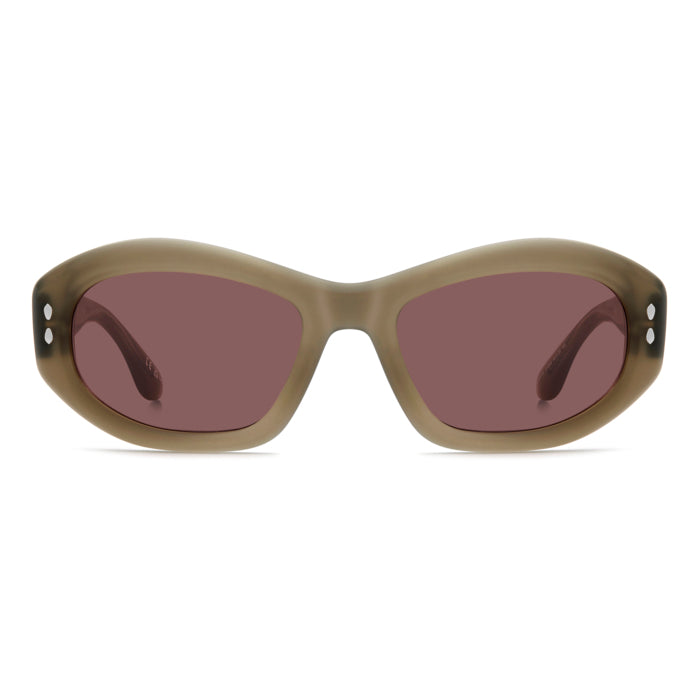 Isabel Marant IM 0237/S Vert Kaki Translucide 3Y5 de face - Les Lunettes de Pauline