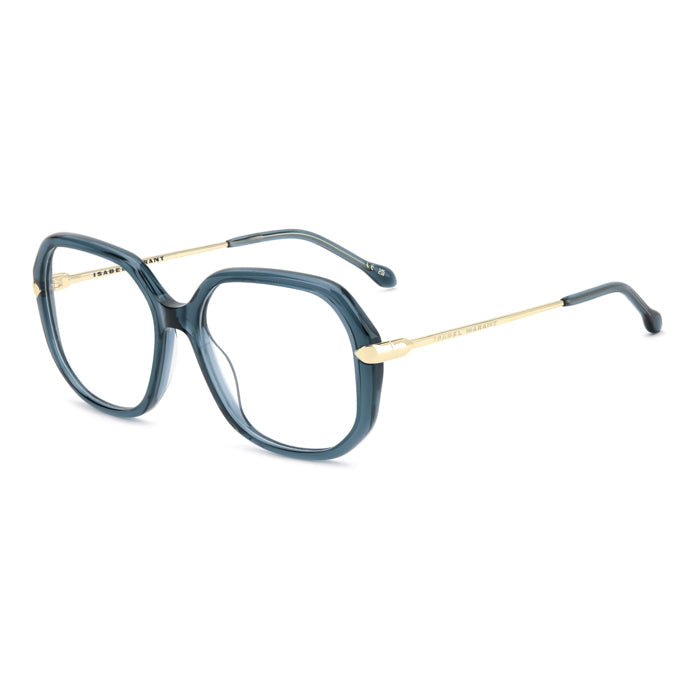 Isabel Marant IM 0279 Bleu Pétrole Or 5F6 de trois-quarts - Les Lunettes de Pauline