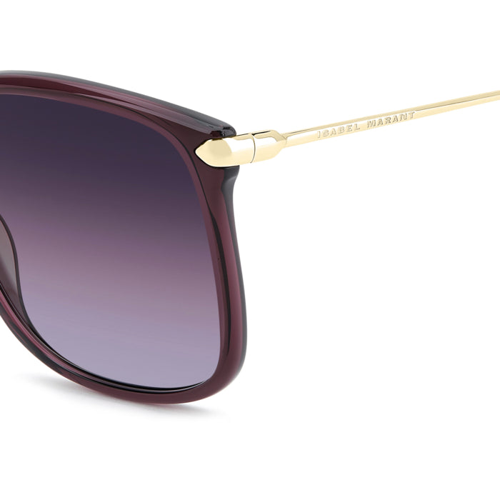 Isabel Marant IM 0278/S Prune et Or T1W en détail des branches - Les Lunettes de Pauline