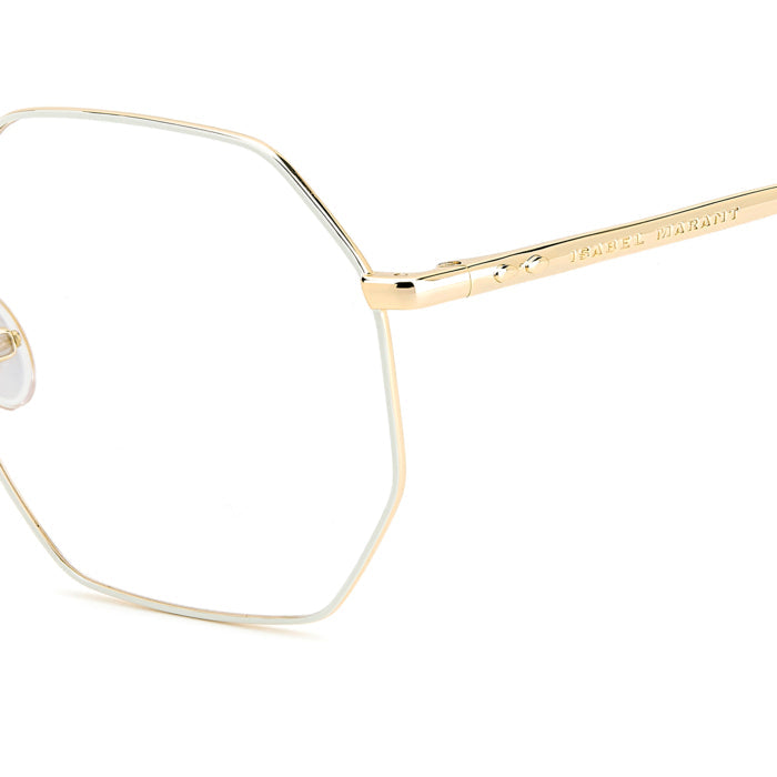 Isabel Marant IM 0179 Blanc et Or VVP en détail des branches - Les Lunettes de Pauline