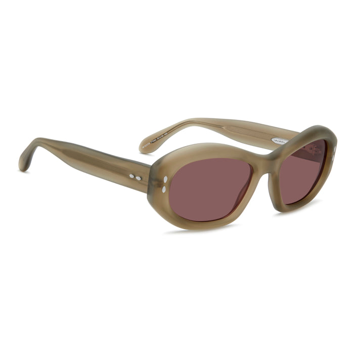 Isabel Marant IM 0237/S Vert Kaki Translucide 3Y5 de trois-quarts opposée - Les Lunettes de Pauline
