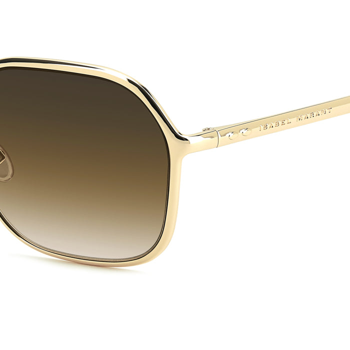 Isabel Marant IM 0245/S Or et Écaille 01Q en détail des branches - Les Lunettes de Pauline