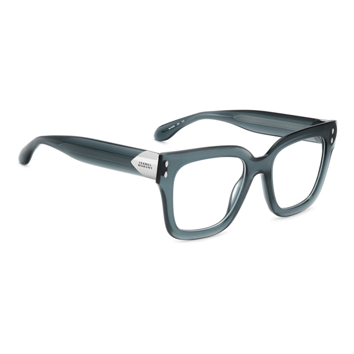 Isabel Marant IM 0228 Bleu Pétrole Translucide ZI9 de trois-quarts opposée - Les Lunettes de Pauline