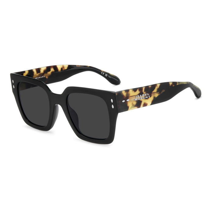Isabel Marant IM 0287/G/S Noir et Écaille WR7 de trois-quarts - Les Lunettes de Pauline