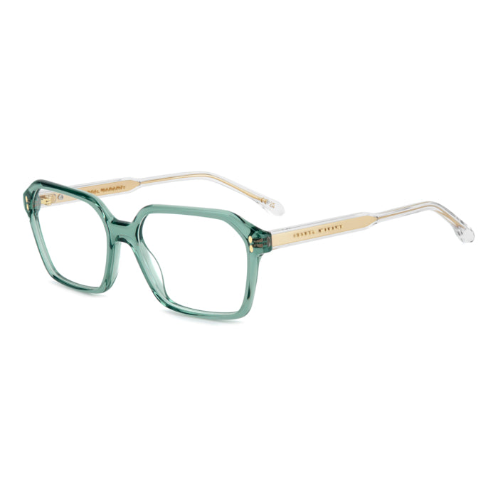 Isabel Marant IM 0204 Vert d'Eau Translucide 1ED de trois-quarts - Les Lunettes de Pauline