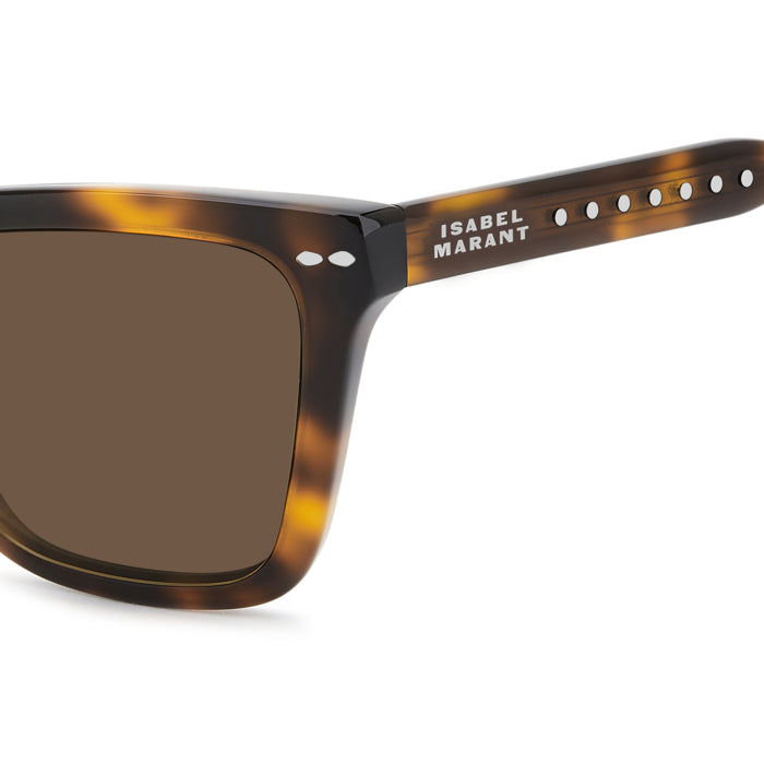 Isabel Marant IM 0255/S Écaille Havane WR9 en détail des branches - Les Lunettes de Pauline