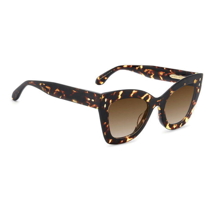 Isabel Marant IM 0050/G/S Écaille Havane 086 de trois-quarts opposée - Les Lunettes de Pauline