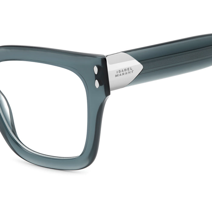 Isabel Marant IM 0228 Bleu Pétrole Translucide ZI9 en détail des branches - Les Lunettes de Pauline