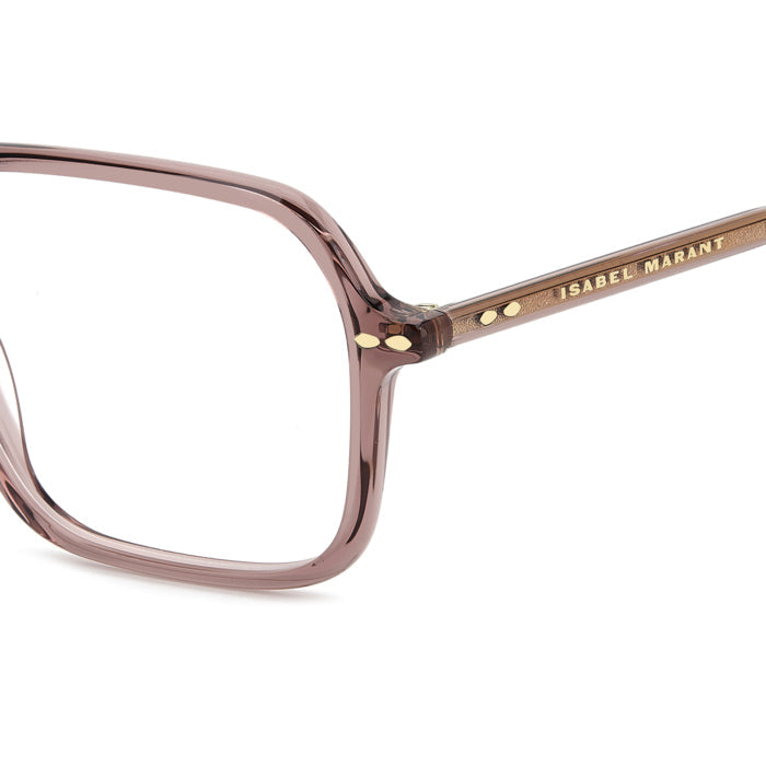 Isabel Marant IM 0233 Rose Poudré Translucide 35J en détail des branches - Les Lunettes de Pauline
