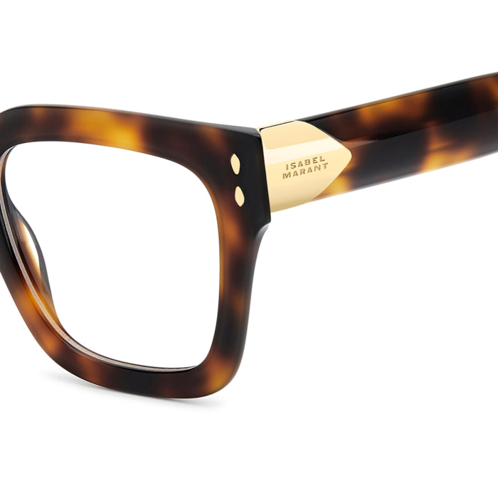 Isabel Marant IM 0228 Havane Or 2IK en détail des branches - Les Lunettes de Pauline