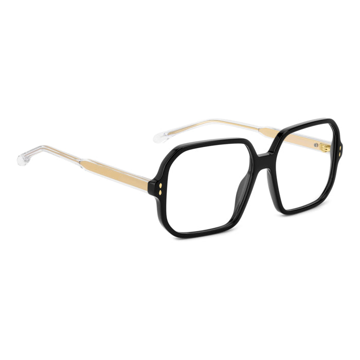 Isabel Marant IM 0168 Noir et Or 2M2 de trois-quarts opposée - Les Lunettes de Pauline