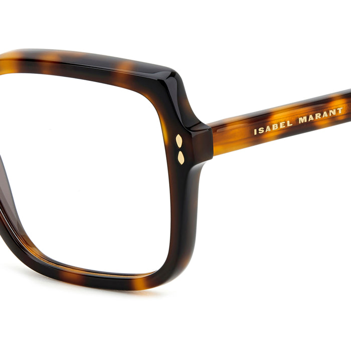 Isabel Marant IM 0196 Écaille Havane WR9 en détail des branches - Les Lunettes de Pauline