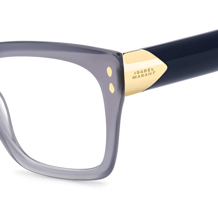 Isabel Marant IM 0212 Gris Translucide KB7 en détail des branches - Les Lunettes de Pauline