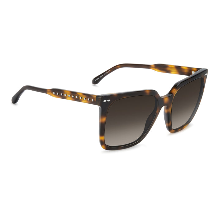 Isabel Marant IM 0256/S Écaille Havane WR9 de trois-quarts opposée - Les Lunettes de Pauline