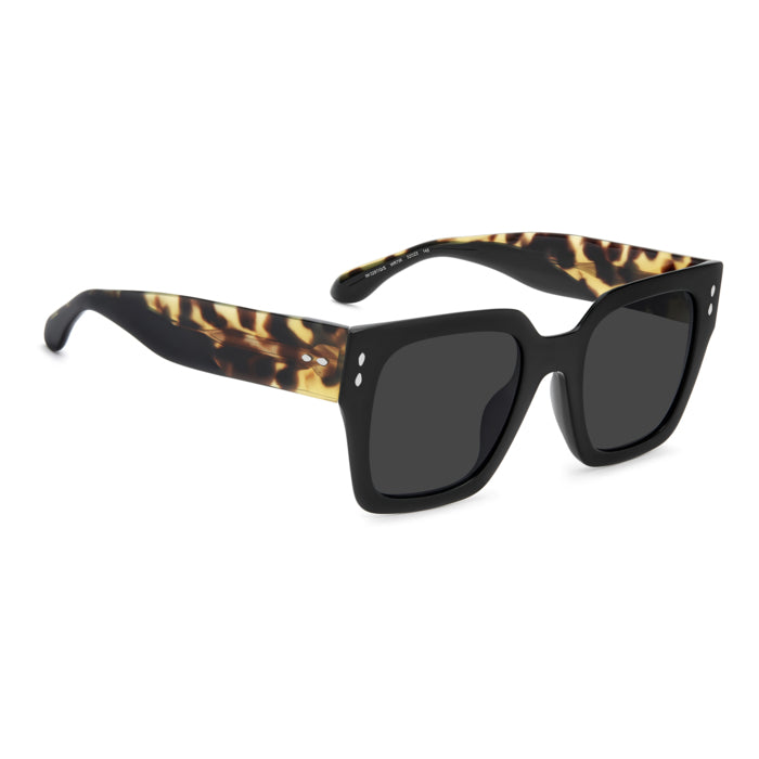 Isabel Marant IM 0287/G/S Noir et Écaille WR7 de trois-quarts opposée - Les Lunettes de Pauline
