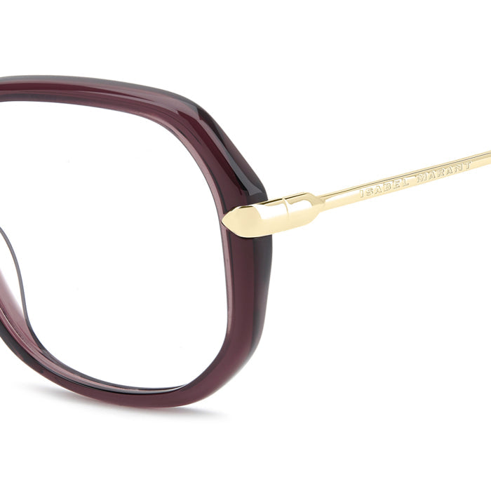 Isabel Marant IM 0279 Prune Or T1W en détail des branches - Les Lunettes de Pauline
