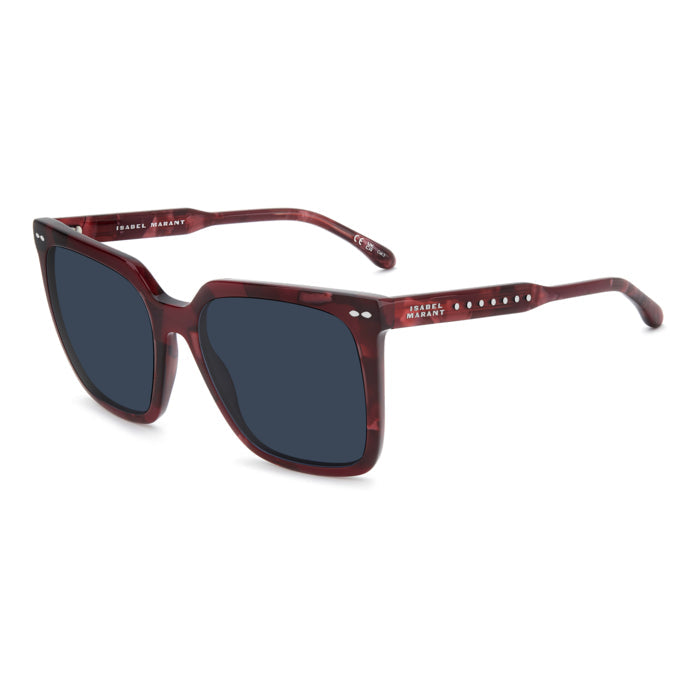 Isabel Marant IM 0256/S Bordeaux Marbré JR9 de trois-quarts - Les Lunettes de Pauline