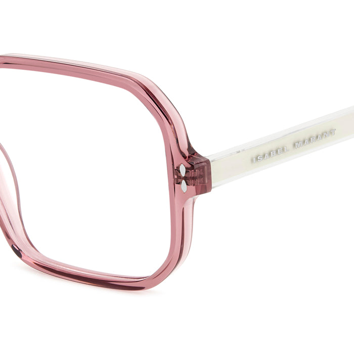 Isabel Marant IM 0168 Rose Translucide 35J en détail des branches - Les Lunettes de Pauline