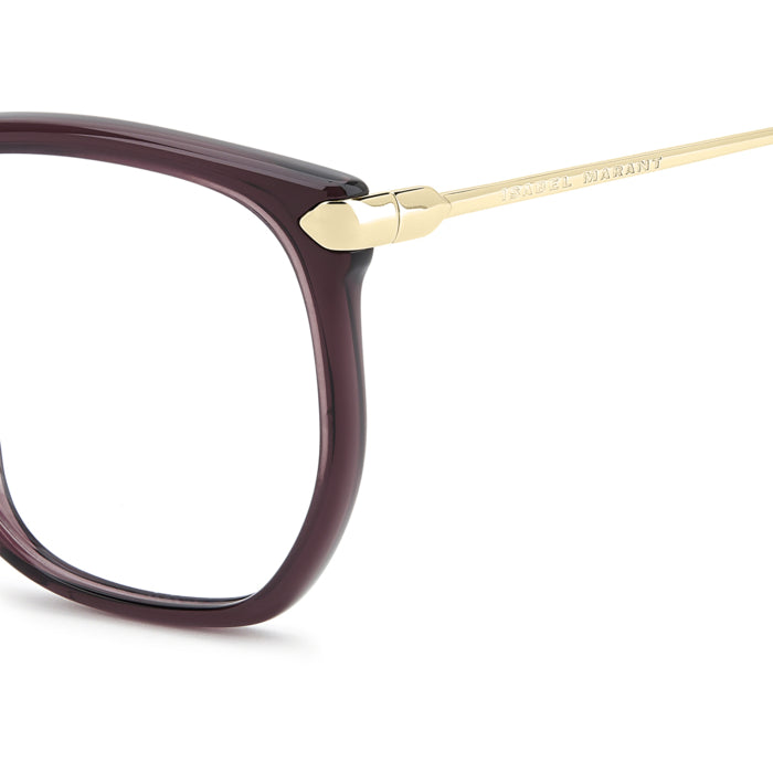 Isabel Marant IM 0280 Prune Or T1W en détail des branches - Les Lunettes de Pauline